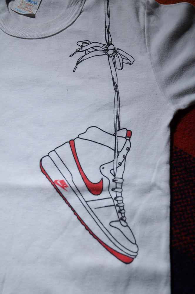 Vintage 80s Nike Air Ship Over The Shoulder Graphic Shirt Single Stitch Tshirt Small