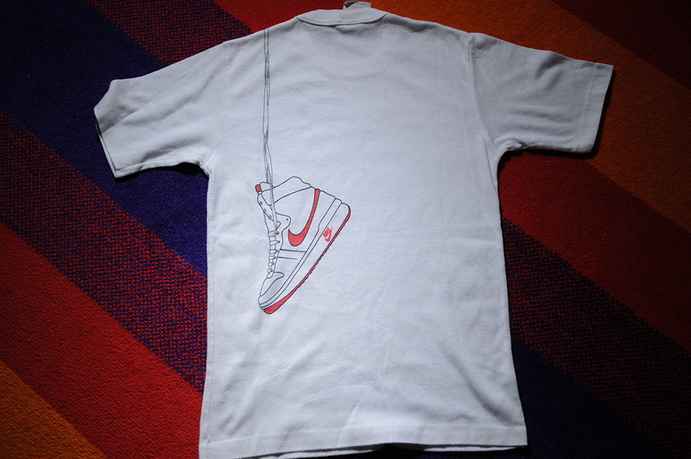 Vintage 80s Nike Air Ship Over The Shoulder Graphic Shirt Single Stitch Small