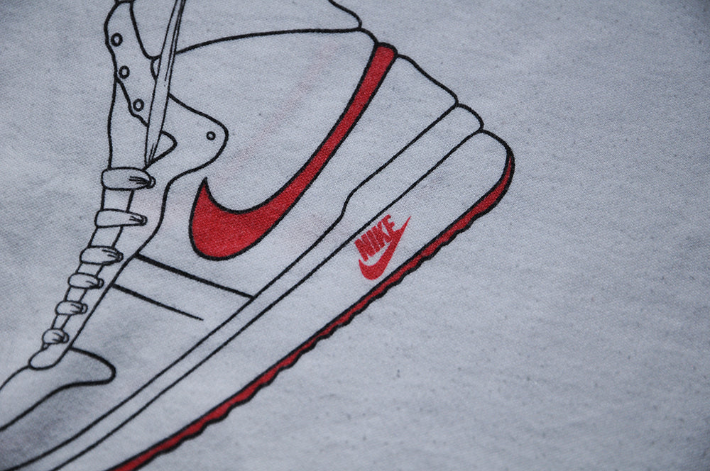 Vintage 80s Nike Air Ship Over The Shoulder Graphic Shirt Single Stitch Small