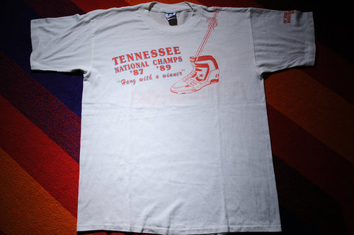 Vintage 80s Converse Tennessee Athletics Volunteers Basketball Single Stitch Tshirt XL
