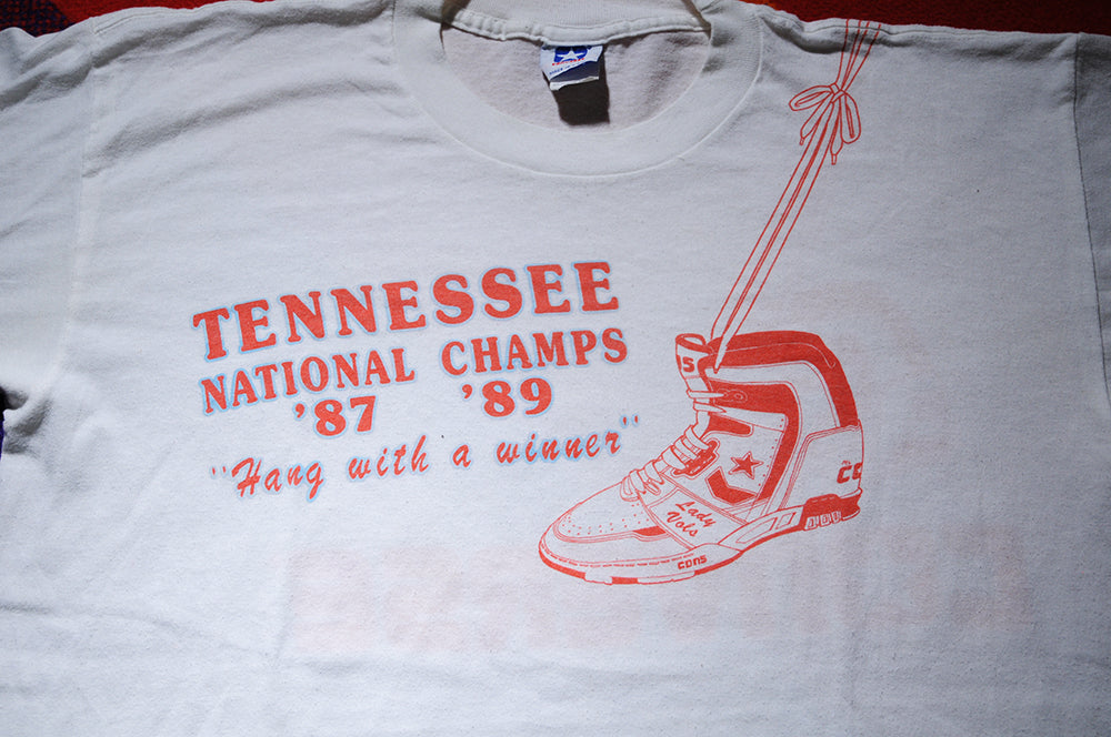 Vintage 80s Converse Tennessee Athletics Volunteers Basketball Single Stitch XL