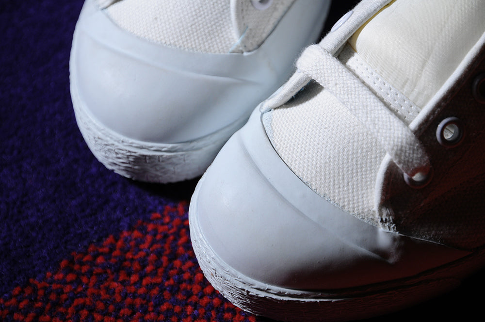 Vintage 80s NEW Nike Bruin Canvas White Royal Blue 7.5