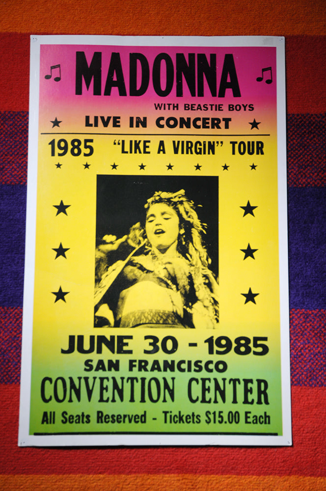 Vintage 80s Original Madonna Like A Virgin Promo Cardstock Poster