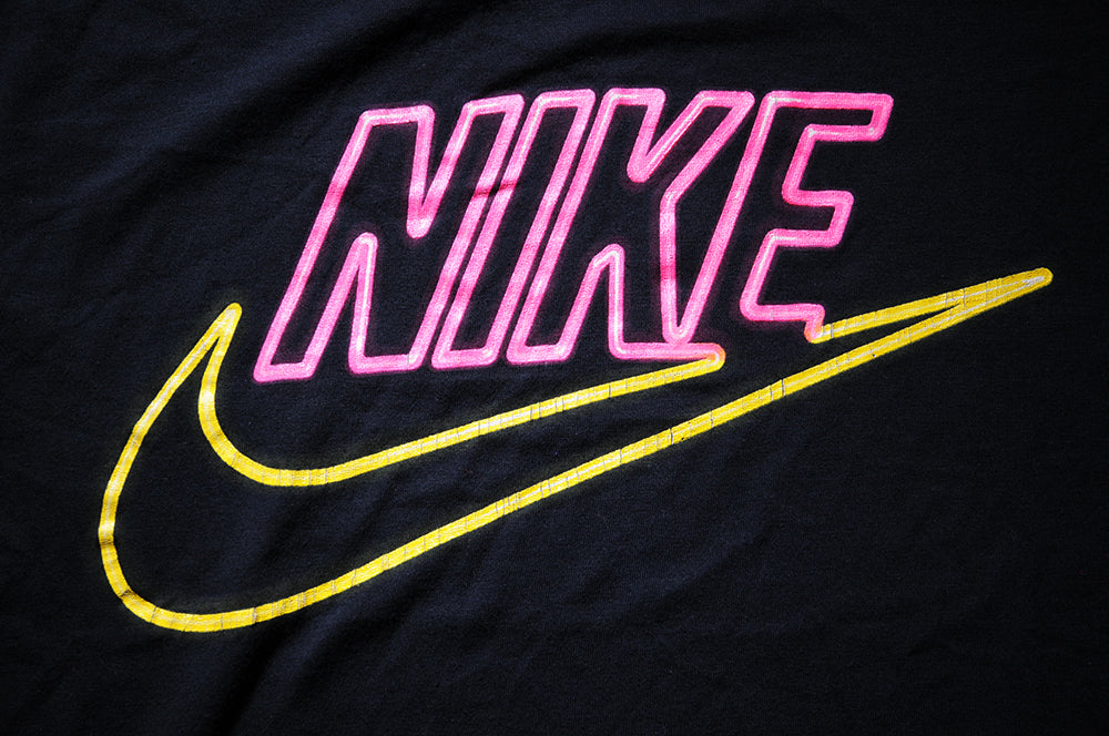 Vintage 80s Nike Neon Lights Blue Tag Tshirt XL