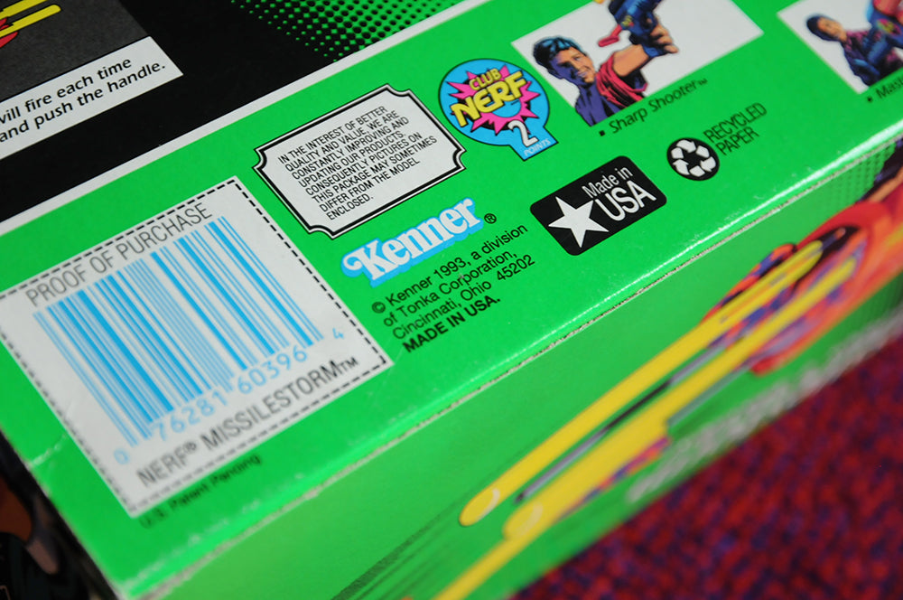 Vintage 90s Nerf Missilestorm Gatling Blaster Toy