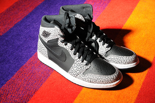 Air Jordan 1 NEW High Retro Black Cement Elephant Print Union Banned sz10.5