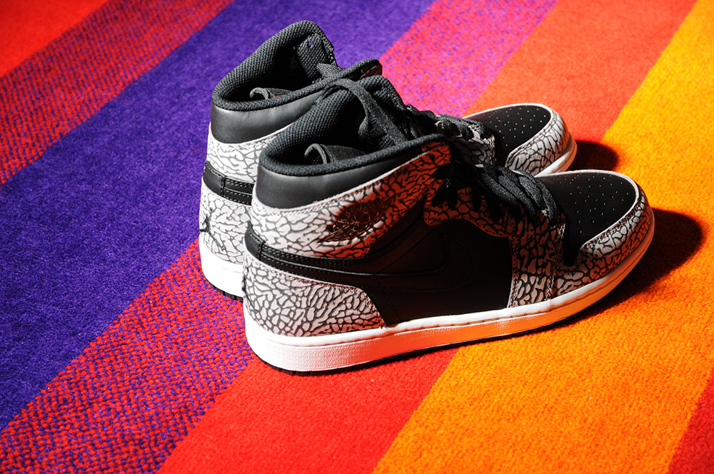 Air Jordan 1 NEW High Retro Black Cement Elephant Print Union Banned sz10.5