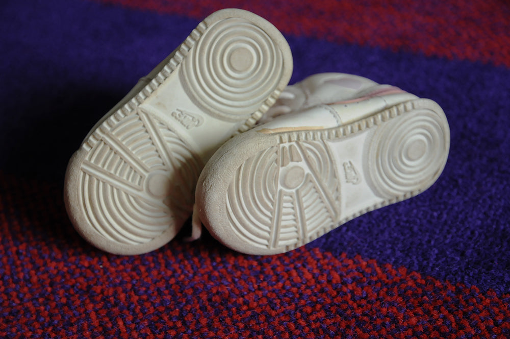 Vintage 80s Nike Infantry Baby Shoes Pink Heart 3c