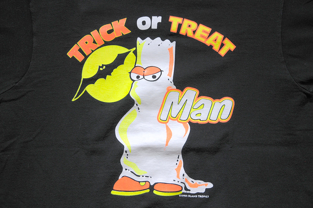 Vintage 90s Fruit of The Loom The Simpsons Bart Trick or Treat Man Halloween szL