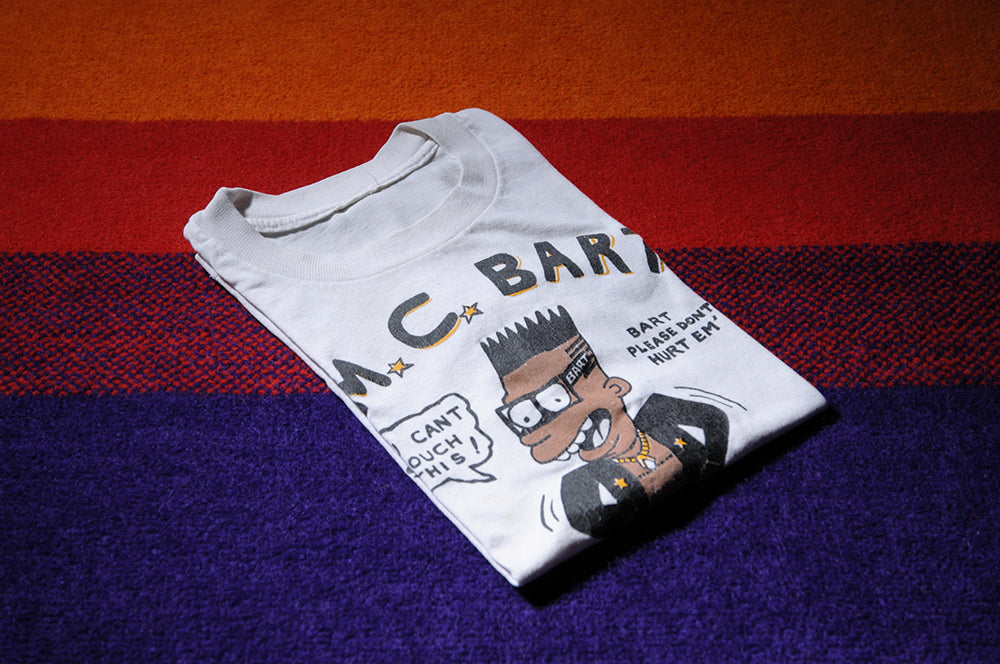 Vintge 90s Bootleg Bart Simpson Mc Hammer Can't Touch This Shirt SMALL