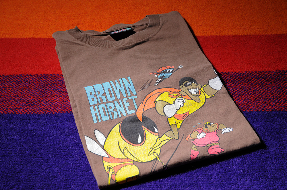 Vintage 90s Scene Not Heard Phat Albert Brown Hornet Shirt LARGE