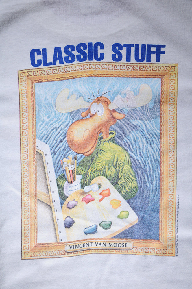 Vintage 90s Fruit Of The Loom The Adventures Of Rocky and Bullwinkle Vincent Van Moose Shirt XL