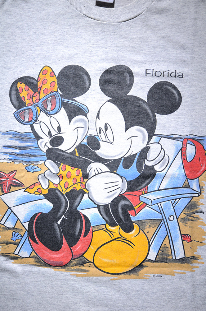 Vintage 90s Sherry's Disney Mickey and Minnie Mouse Miami Florida Beach Shirt LARGE