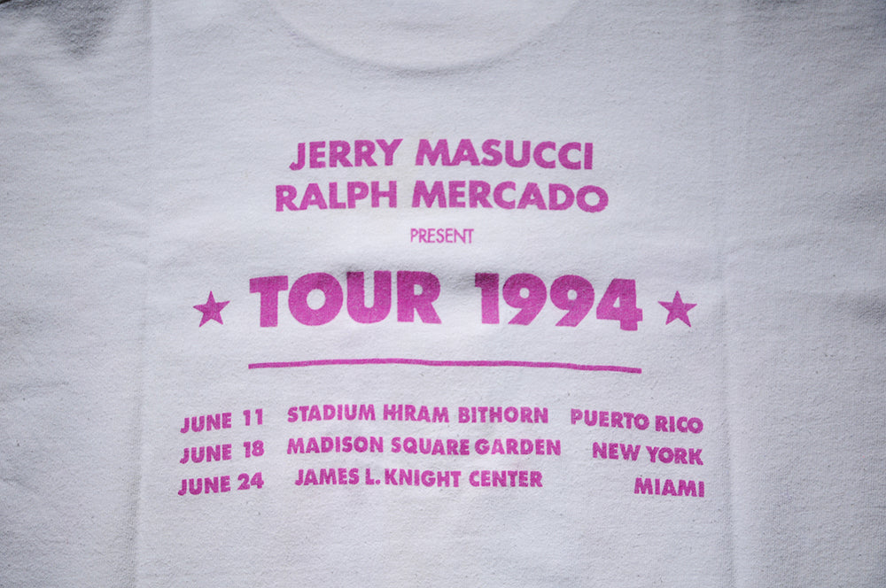 Vintage 90s Fruit of The Loom FANIA Records Salsa Music Jerry Masucci Ralph Mercado USA Tour szM