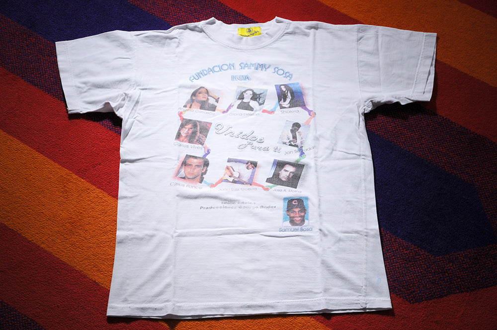 Vintage 90s Wrangler Baseball Fundacion Sammy Sosa Invita Shakira Juan Luis Guerra Gloria Estefan szM