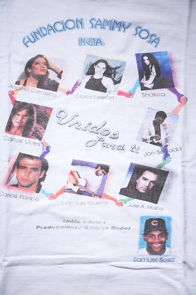 Vintage 90s Wrangler Baseball Fundacion Sammy Sosa Invita Shakira Juan Luis Guerra Gloria Estefan szM