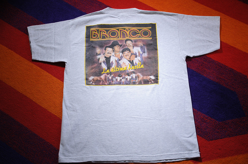 Vintage 90s Bronco Grupero La Ultima Guella Adios Tour Gira szXL