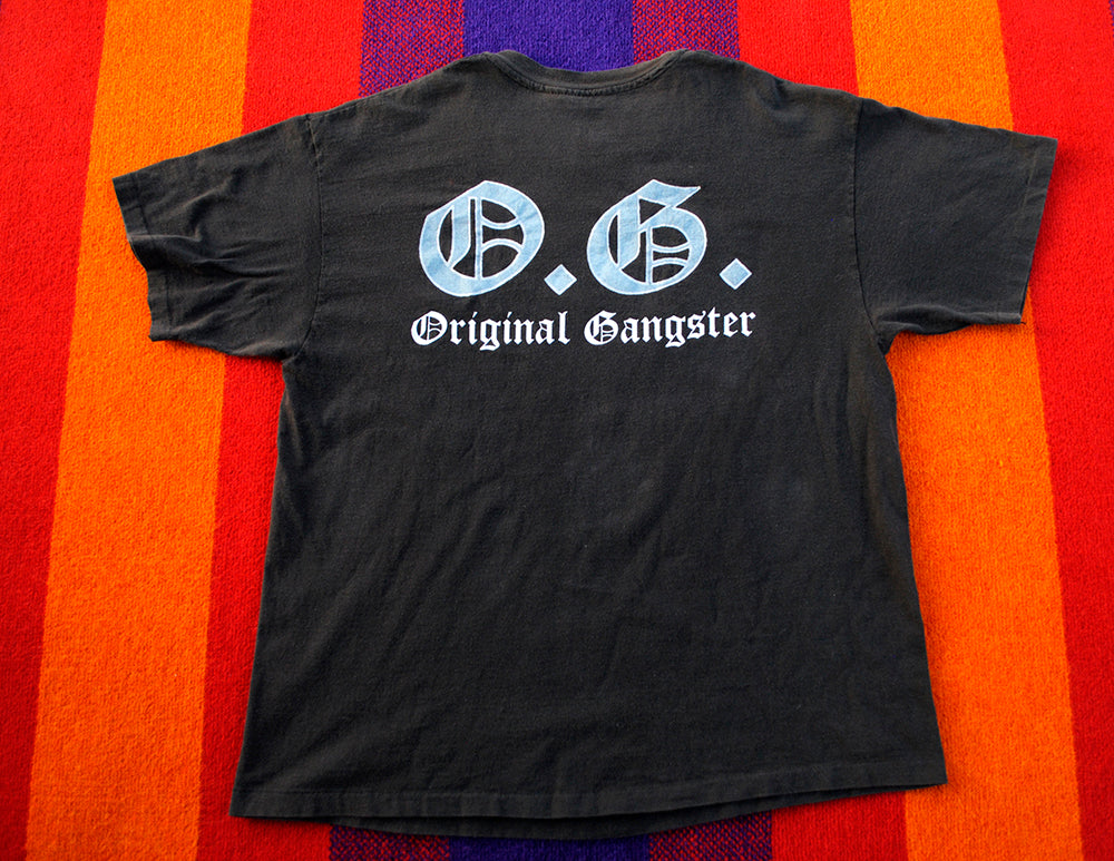 Vintage 90s Hip Hop Rap T Shirt Ice-T Original Gangster Promo Album Single Stitch XL