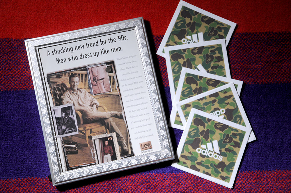 $10 Item: Vintage LEE Original Ad & Adidas Bape A Bathing Ape Napkins