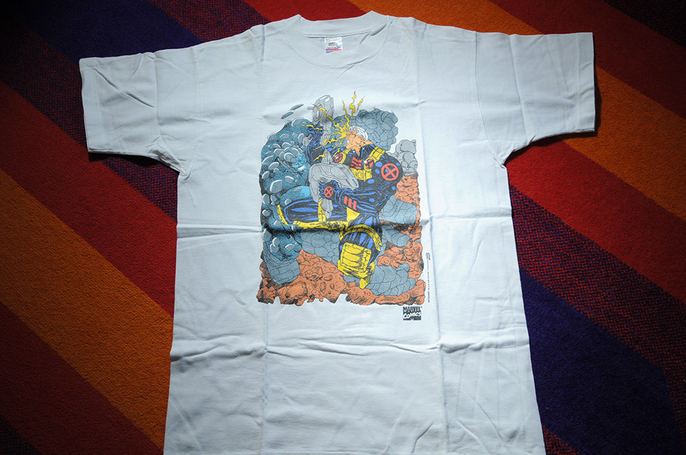 Vintage 90s Marvel Super Heroes X-Men Comics Cable Single Stitch Tshirt XL