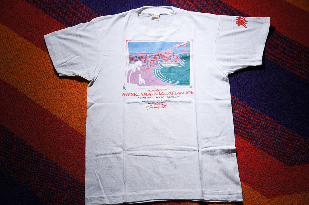Vintage 80s Screen Stars Mexico Mazatlan Run of The Deer Running 10k Spanish szM