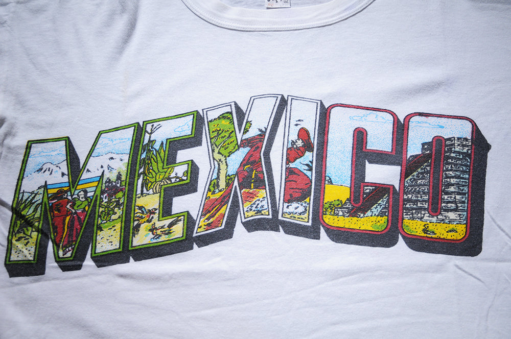 Vintage 80s Mexico Travel Tourist Mariachi Rancheros Teotihuacan Pyramids Art szM