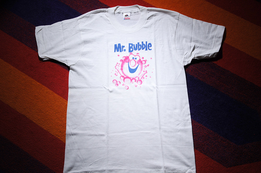 Vintage 90s Fruit Of The Loom Mr. Bubble Bath Soap Promo  Shirt LARGE