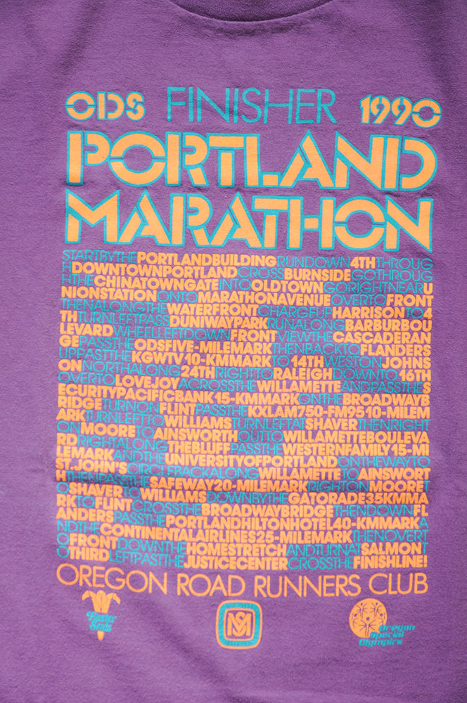Vintage 90s Oregon Portland Marathon Long Sleeve Race Official szL