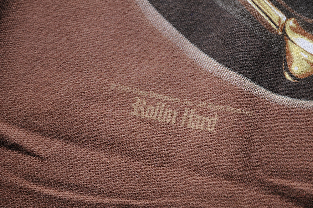 Vintage 90s Tultex Rolling Hard Aztec Gold Chicano Impala Low Rider Brown Pride szM