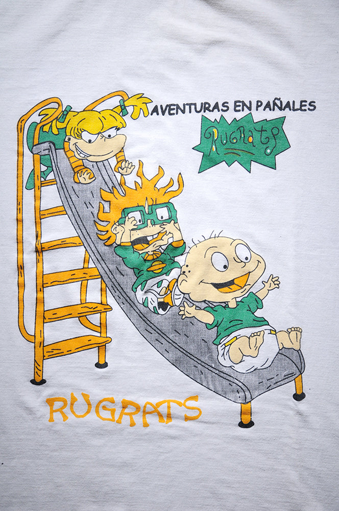 Vintage 90s Nickelodeon Rugrats Aventuras En Pañales Cartoon Spanish Shirt LARGE