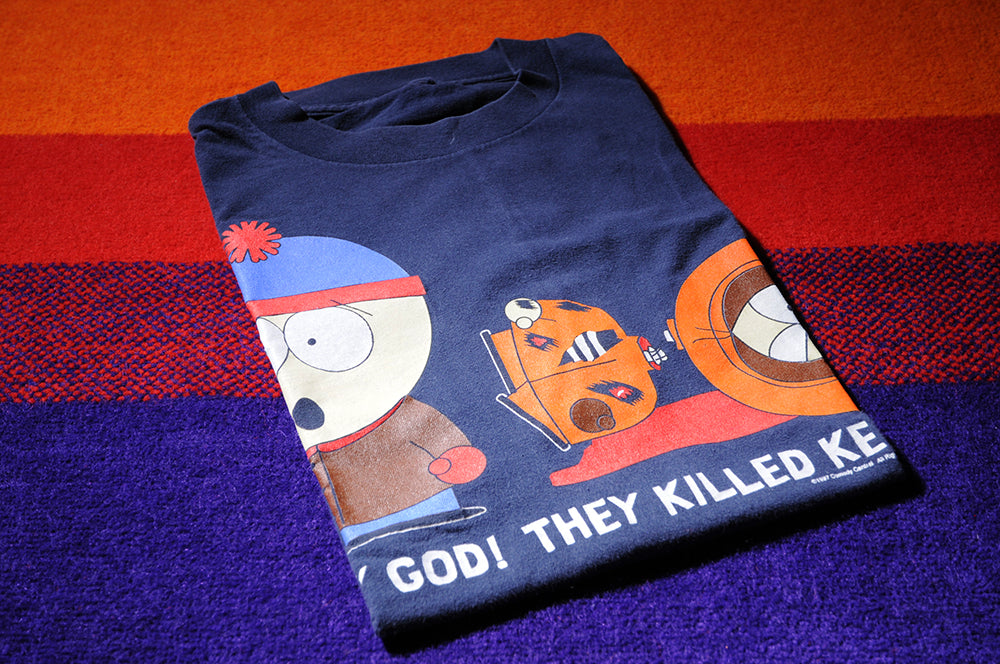 Vintage 90s Tultex South Park Comedy Central Oh My God They Killed Kenny Shirt XL