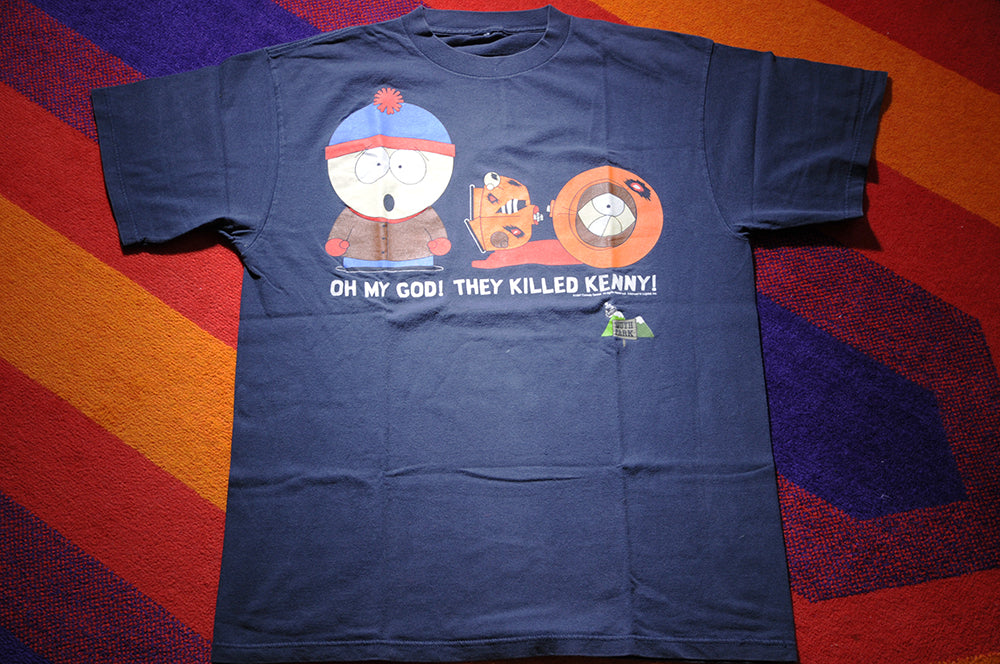 Vintage 90s Tultex South Park Comedy Central Oh My God They Killed Kenny Shirt XL