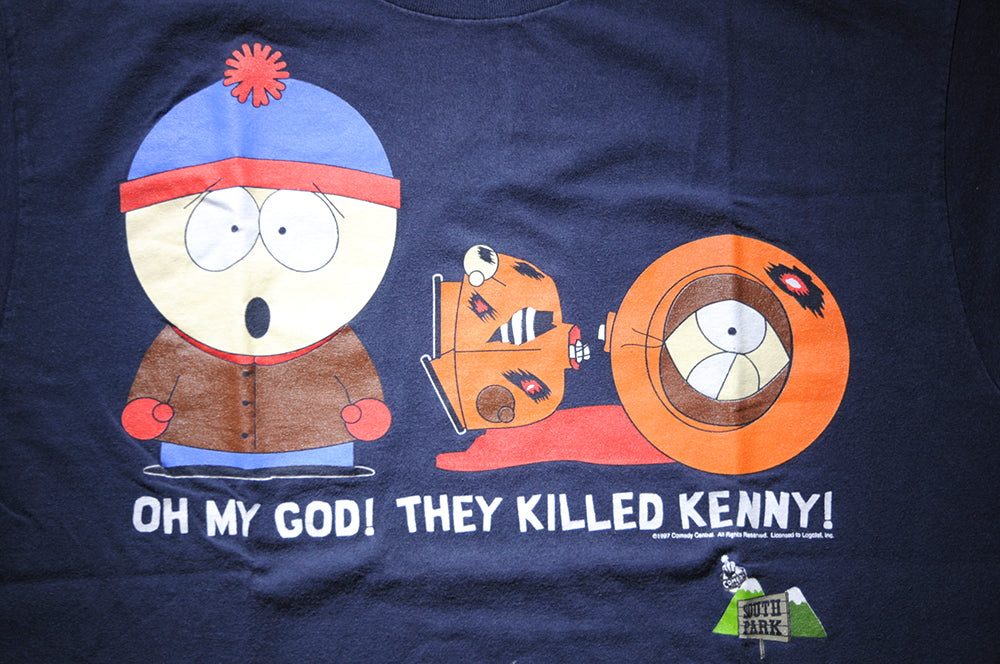 Vintage 90s Tultex South Park Comedy Central Oh My God They Killed Kenny Shirt XL