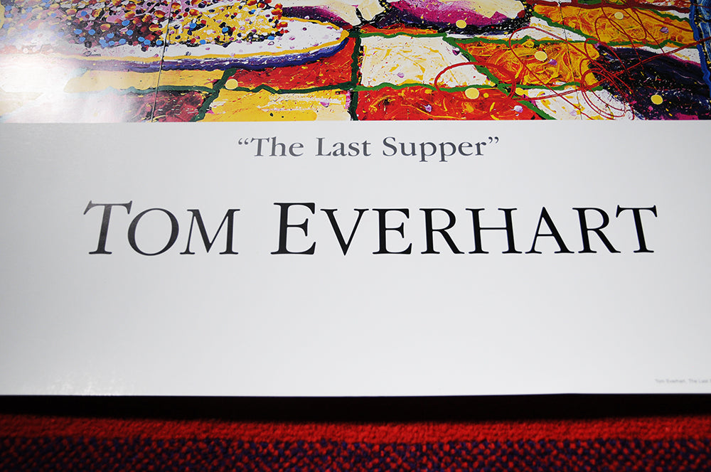 Vintage 2001 Tom Everhart Snoopy Peanuts THE LAST SUPPER Fine Art Poster