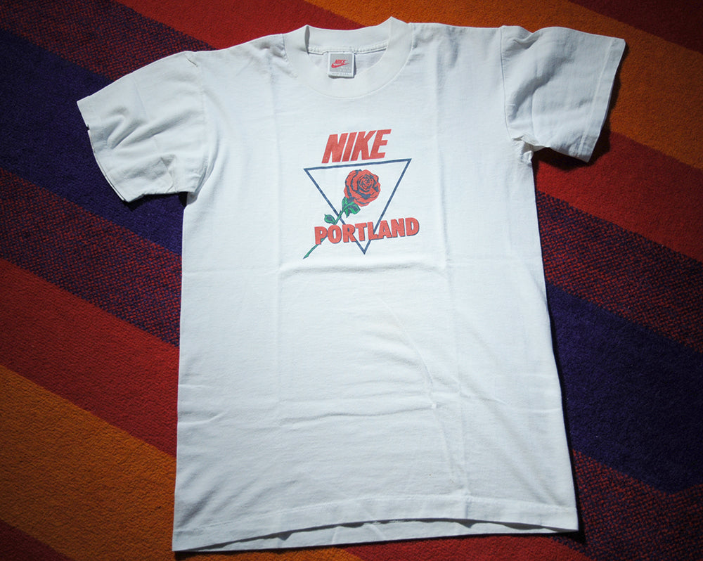 Vintage 90s Nike Air Just Do It Portland Rose Festival Marathon Single Stitch Tshirt Small