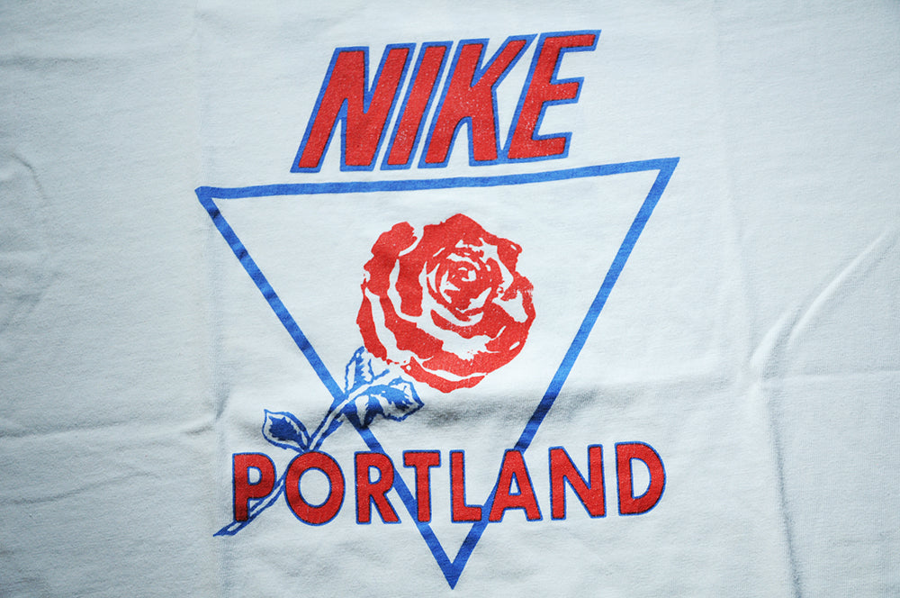 Vintage 90s Nike Just Do It Portland Marathon Rose Festival Single Stitch Shirt Medium