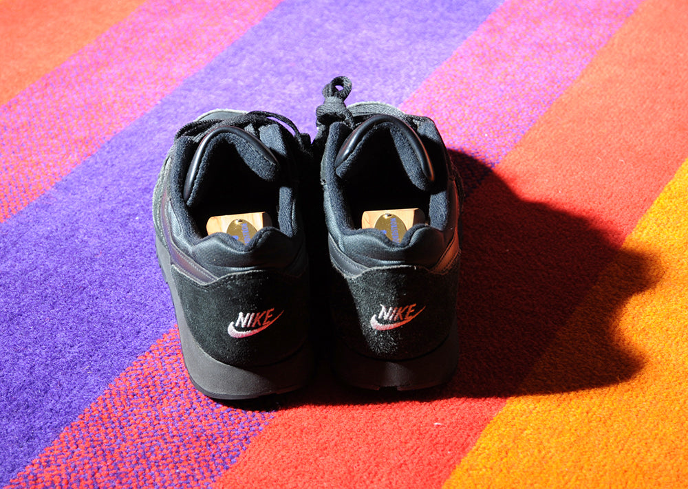 Vintage 80s Nike Waffle Trainer Pure Black sz8.5