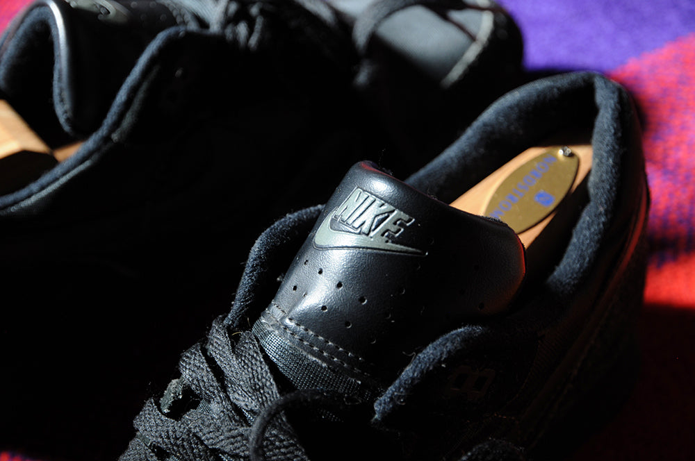 Vintage 80s Nike Waffle Trainer Pure Black sz8.5