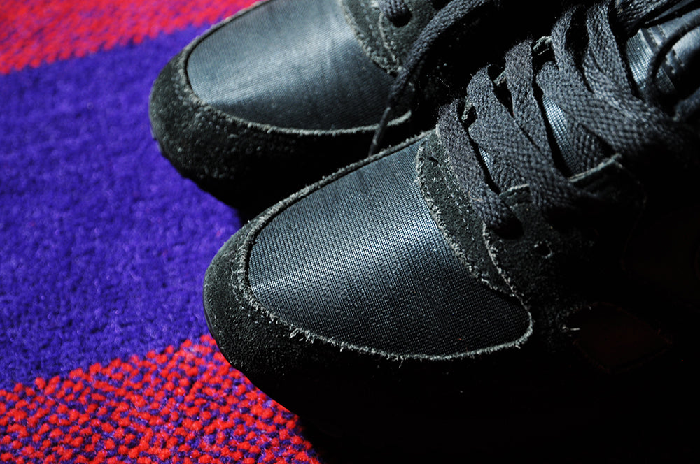 Vintage 80s Nike Waffle Trainer Pure Black sz8.5